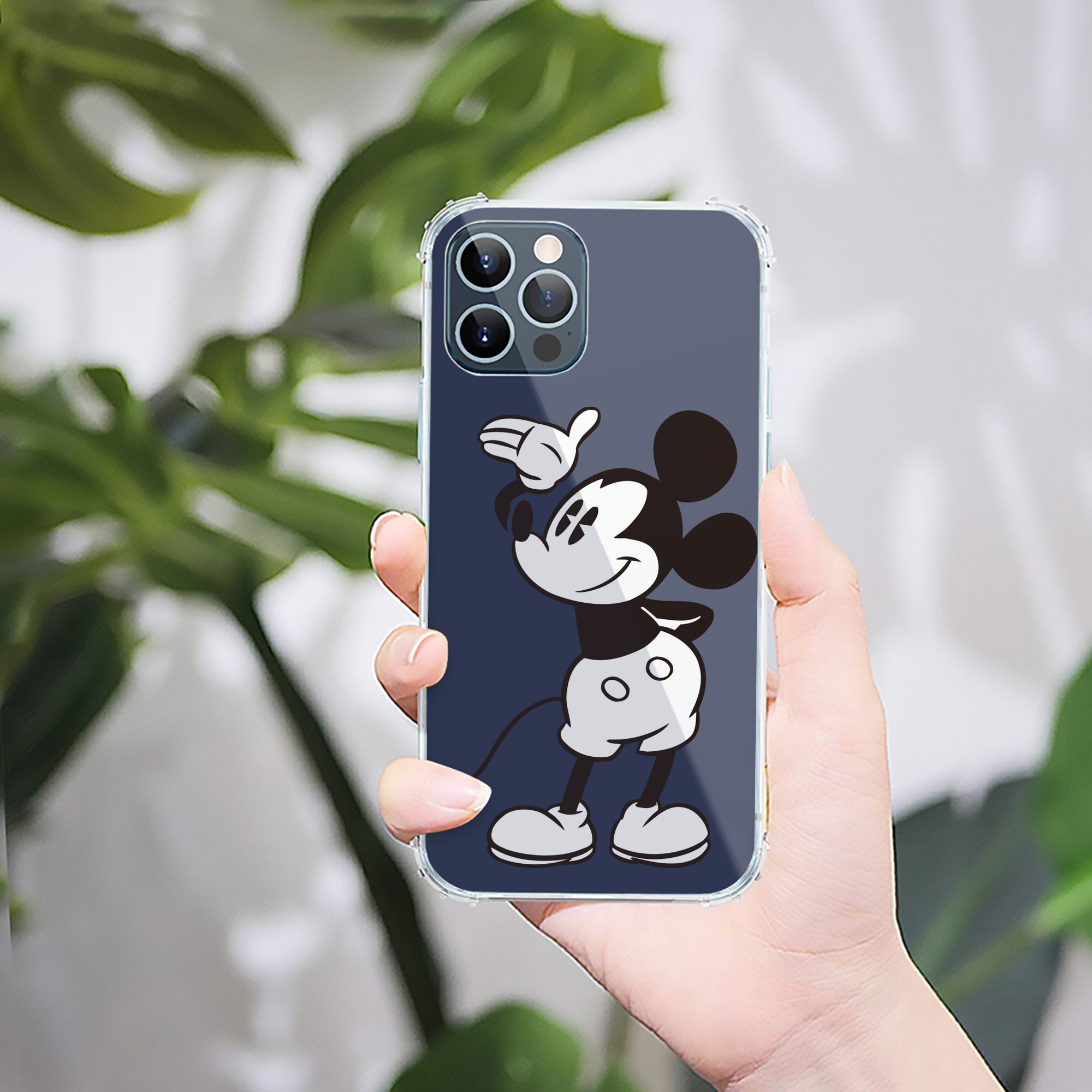 （画像用） ミッキーマウス Mickey Mouse 【iPhone 12シリーズ対応】透明スマホケース（クリアソフトケース）